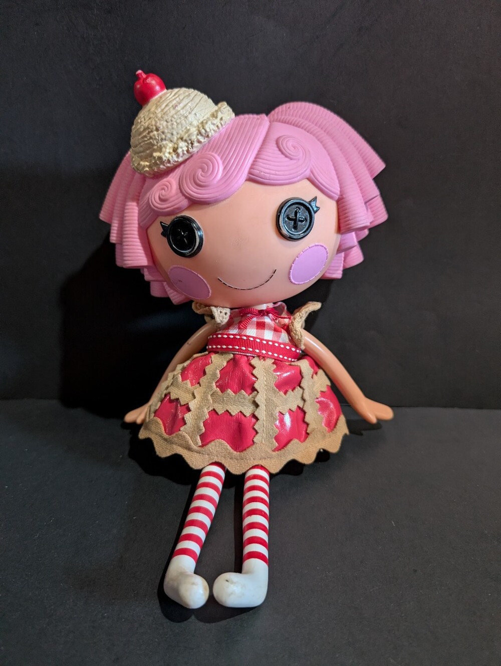 Lalaloopsy Cherry Crisp Crust Large Doll 12" Dress No Shoes Full Size